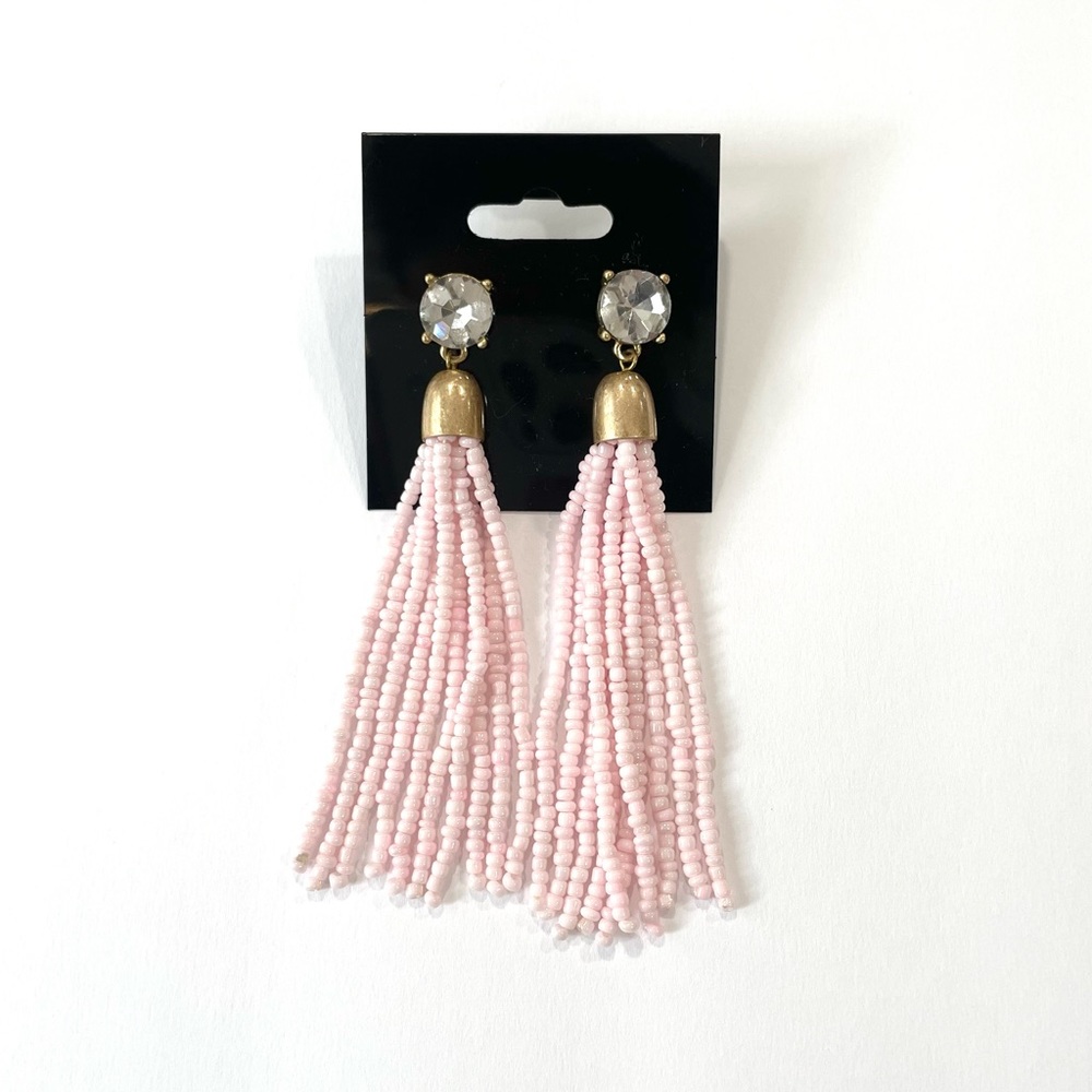 Lt Pink Dangly Stud Earrings